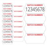 2612 one line batch number labels